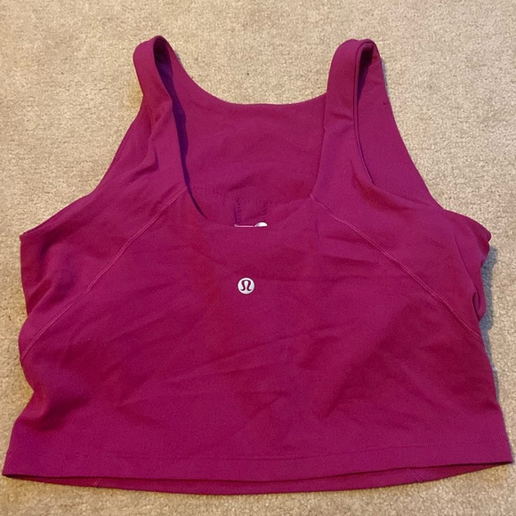 Lululemon Align High Neck Crop Tank in Magenta Purple - Picture 2 of 2